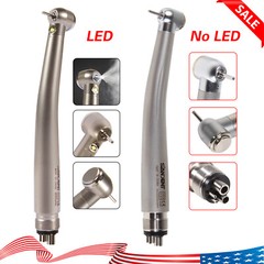 SANDENT Dental High Speed Handpiece (LED E-generator) Push Air Turbine 2/4 Holes