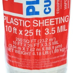 Husky 3.5 Mil Clear Plastic Sheeting, 10 ft. x 25 ft.