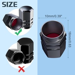 50 Pcs Tire Valve Stem Caps Metal Valve Caps Aluminum Color: as picture shown