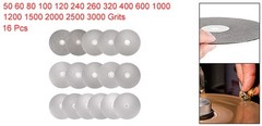 16pcs Diamond Flat Lap Disc 6″ x 1/2″ Arbor 50-3000 Grit Abrasive Wheel Lapping