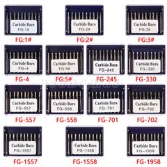 Dental Fissure Tungsten Steel Carbide Burs High Speed Handpiece FG 557/558