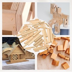 Count 50 3/16″x 1-13/64″ Wooden Dowel Pins Straight Dowel Rods for DIY Craft