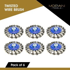 6Pcs Wheel Wire Brush 4-Inch (4″ Twisted/Knotted) For 5/8″-11 UNC Angle Grinder
