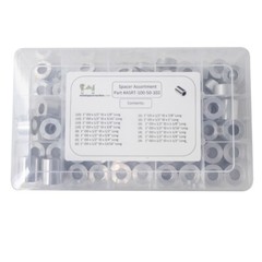 Aluminum Spacer Standoff Bushing Assortment Kit 1″ OD x 1/2″ ID (102 pcs)