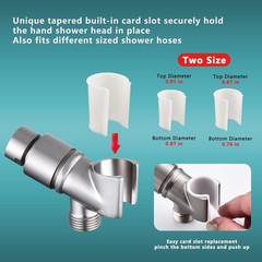 All Metal Handheld Shower Head Holder Brass Pivot Ball Joint Brushed Nickel