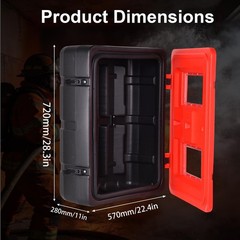 20 lb Fire Extinguisher Cabinet Indoor Outdoor Weatherproof Heavy Duty Holder