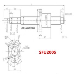 BallScrew SFU1605/SFU1204/SFU2005/2505/1610/1604 End Machine&Housing&Support kit