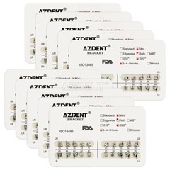 10 Packs Dental Orthodontic Brackets Braces 345 Hooks Mini Roth .022 Mesh Base