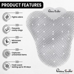 3 pcs Clear Urinal Mats Odor Freshener for Mens Bathroom Urinal Mats Deodorizer
