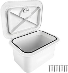 Marine Deck Storage Box with Latch, Thickened ABS Boat Embedded Storage Box