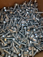 5/16 by 1 Flanged Surated Bolts Grade 8 Galvanized Zinc Qty 1,000