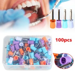 100PCS Mixed Colors Dental Prophy Tooth Polishing Cups Latch Type Rubber SA