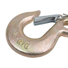 (2) 3/8″ Grade 70 Steel Heavy Duty Forged Clevis Slip Hook With Safety Latch