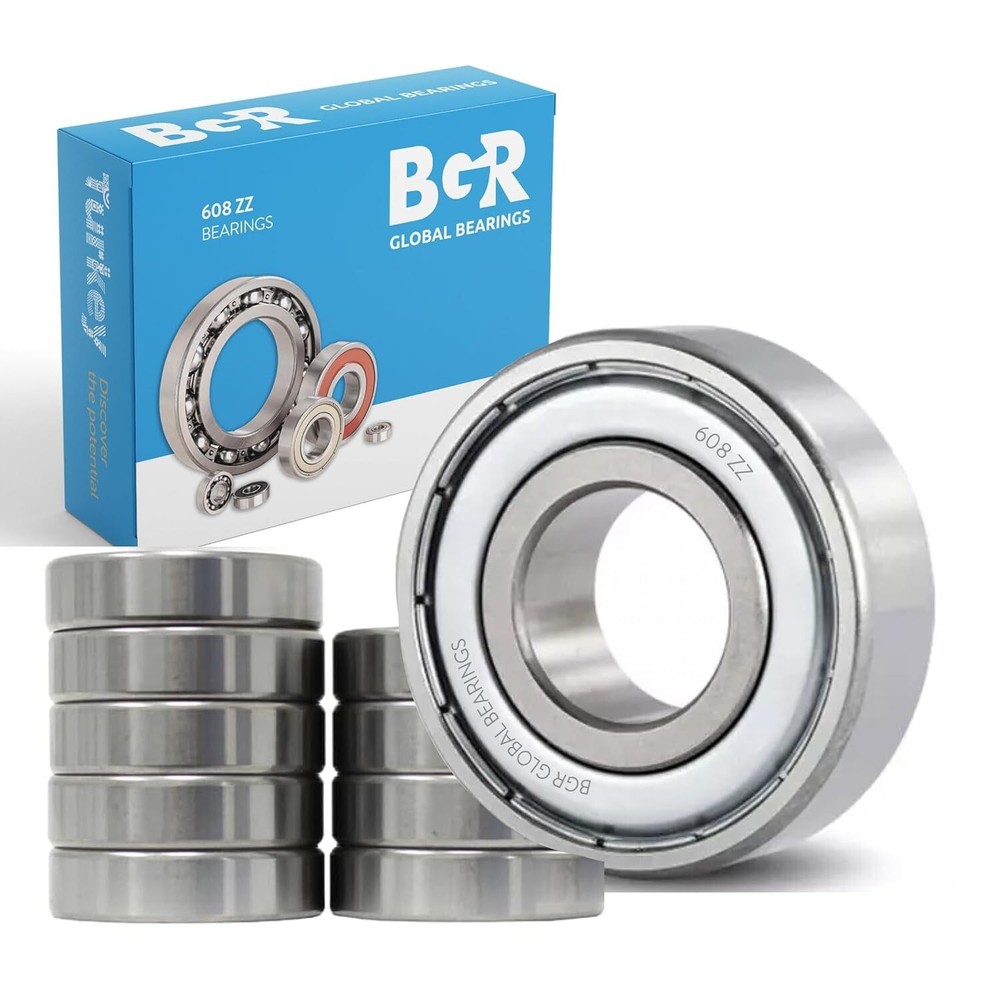 BGR (10 pcs) 608 ZZ Metal Shielded Ball Bearing, 8x 22×7 mm