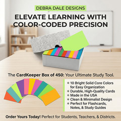 3.5″ x 2” Small Blank Bright Color Study Flash Cards – 450 Cards