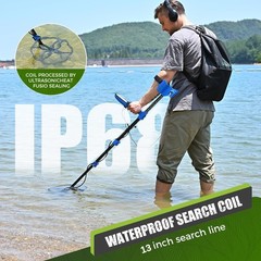 Metal Detector for Adults Professional, Double-D Waterproof Search Coil Gold …