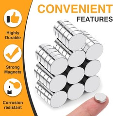10mm x 3mm Super Strong Round Disc Rare Earth Neodymium Magnets 100 Pcs.
