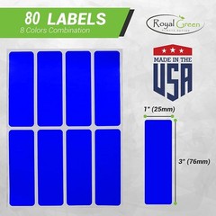 Royal Green Write Labels Color Coding Stickers in 10 80, 10 Combo