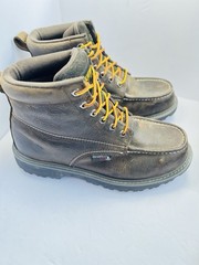 WOLVERINE W221048 STEEL TOE PRO FLOORHAND MOC-TOE DARK BROWN SZ 8M UNISEX NEW