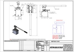 Hydraulic piston hand pump with release knob for single acting cylinder 1.5 CID