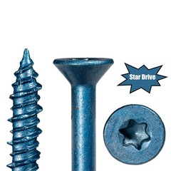 Torquemaster, 3/16″ x 3-3/4″ 100 Pieces Blue Ruspert Coated Star Drive Flat Head