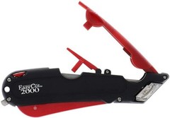 Easy Cut 2000 RED Safety Box Cutter Knife with Holster & Lanyard Easycut