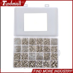 1500PCS Fully Threaded Hex Socket Set Screw Assortment Kit 304 Stainless Steel