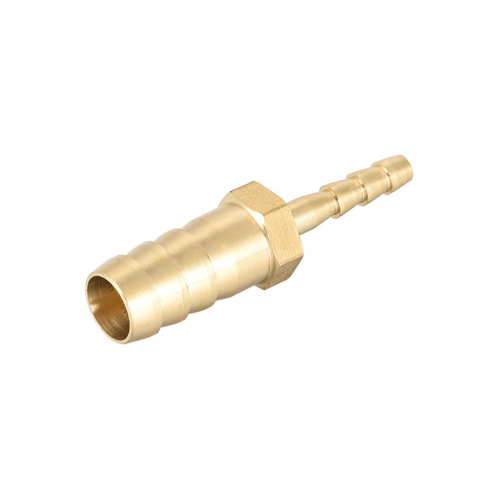 10mm to 4mm Hose ID Brass Reducer Barb Hose Fitting Straight Connector Coupler