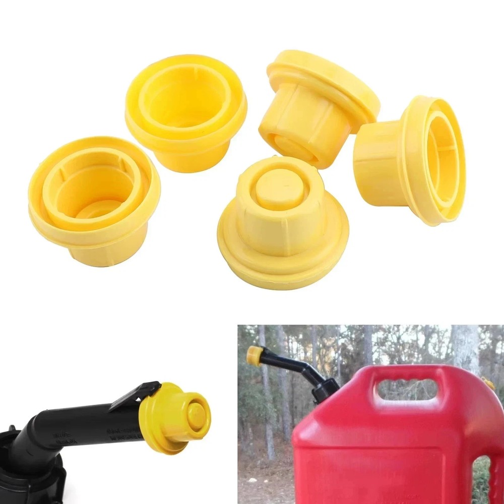 5*Replacement YELLOW SPOUT CAP Top For BLITZ Fuel GAS CAN 900302 900092 900094