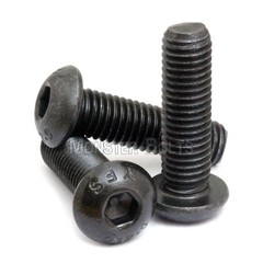 #4-40 Button Head Socket Cap Screws, Alloy Steel Thermal Black Oxide, SAE Coarse