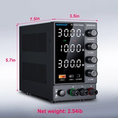 DPS Adjustable DC 0-30/60/120V 0-3/5/10A Lab Power Supply Variable Bench Switch