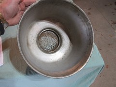 Vtg 14″ Galvanized Steel Milk Strainer Filter Sieve 3pc Lot Antique Steampunk F6