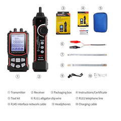 NF-918S Network Cable Tester with 6 Wavelength Optical Power Meter, Cable Toner
