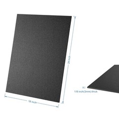 Black ABS Plastic Sheet 18x24x1/8″ – Rigid Thermoplastic for Crafts & DIY, 2-Pac