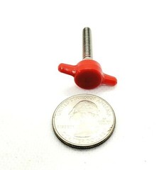 10-24 Thumb Screw T Bolts Red Butterfly Clamping Tee Wing Plastic Knob #10 SS
