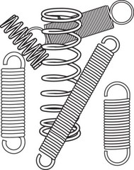 Sp 9901 Spring Assortment Spring Steel Construction Nickelplated Finish 20 Exten