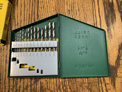 Vintage IRWIN Hanson Twist DRILL BIT SET HSS 13 Pc 1/16 – 1/4 Green Metal Case