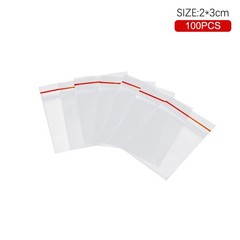 100Pcs PE Plastic Packaging Bag Ziplock Bag Pill Packaging Bag 2×3/2.5×3/3.5x5cm
