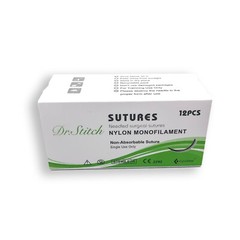 Nylon Monofilament Training Stitch Sutures , Pack of 12, Sterile Ready to Use