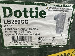 Dottie LB-250CG 2 1/2 ” Threaded Conduit Body w/ Cover and Gasket