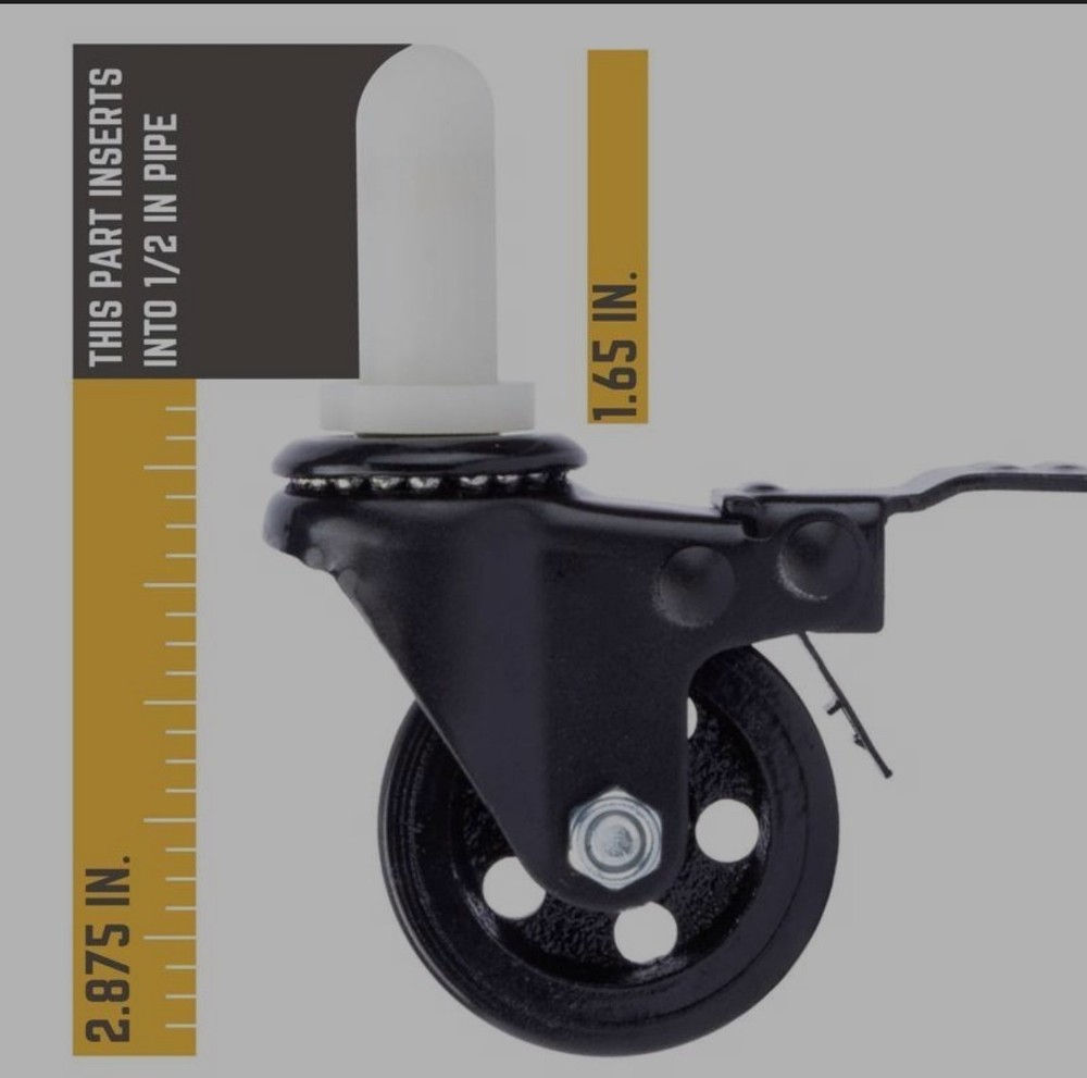 STZ Industries 2 in. D Swivel Polyurethane Caster 75 lb 2 pk