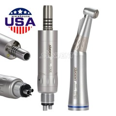 LED Electric Handpiece 1:5 1:4.2 1:1 Contra Angle Fiber Optic Dental 4H Motor US