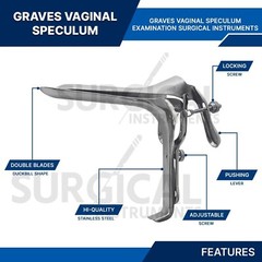 40 Pcs Graves / Pederson Vaginal Speculum OB/GYN Surgical Instruments German Gr