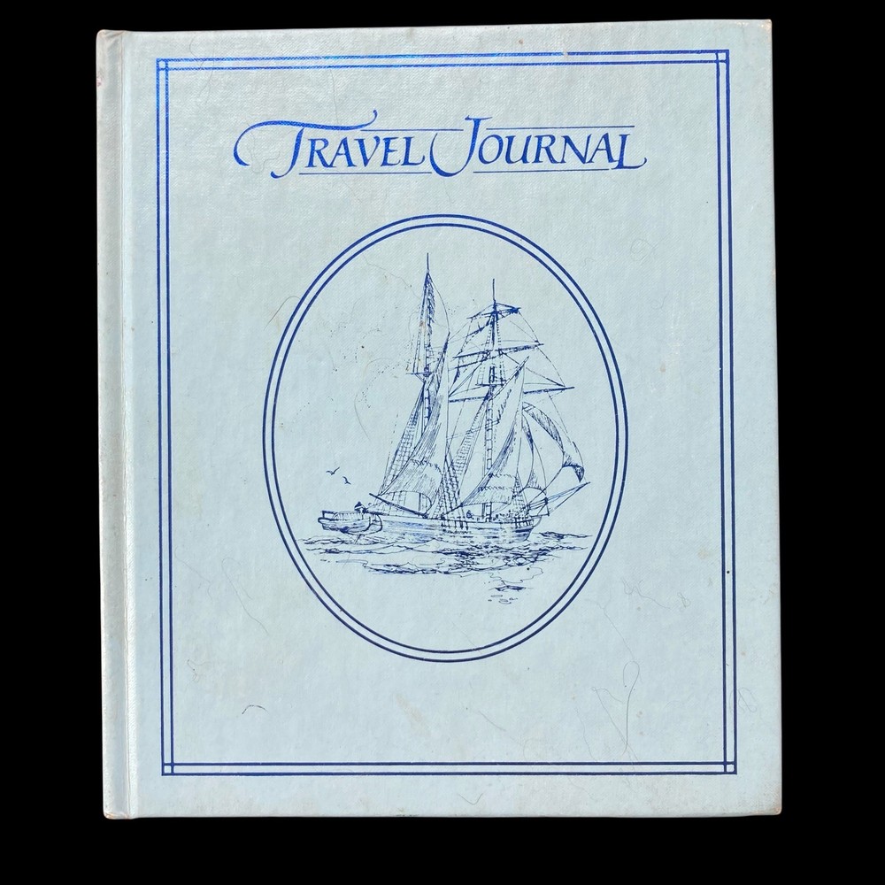 VINTAGE 1980 Hardcover Travel Journal Hallmark Blank Unused Maps