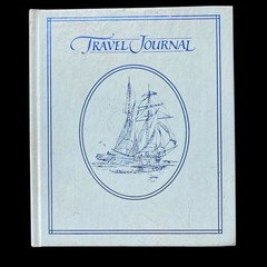 VINTAGE 1980 Hardcover Travel Journal Hallmark Blank Unused Maps