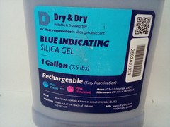 DRY&DRY BLUE INDICATING SILICA GEL 1 GALLON RECHARGEABLE EASY REACTIVATION