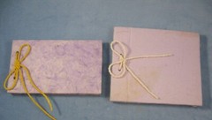 2 Handmade Natural Paper Blank Book-Journal-Diary-Notepad-Dream Book-Memo NOS