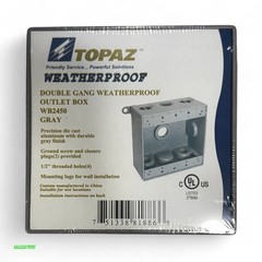 SOUTHWIRE WB2450 1/2” 4 HOLE, WEATHERPROOF DOUBLE GANG BOX (QTY 10)