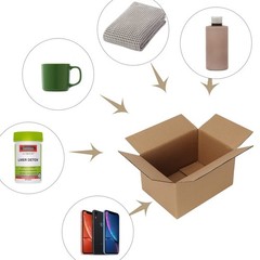 7x5x4 Inches Shipping Boxes Pack of 25, Small Corrugated Cardboard Box for Bu…