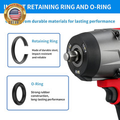 20 Packs Impact Retaining Ring Clips with O-Rings, 3/8″ & 1/2″ Friction Rings So
